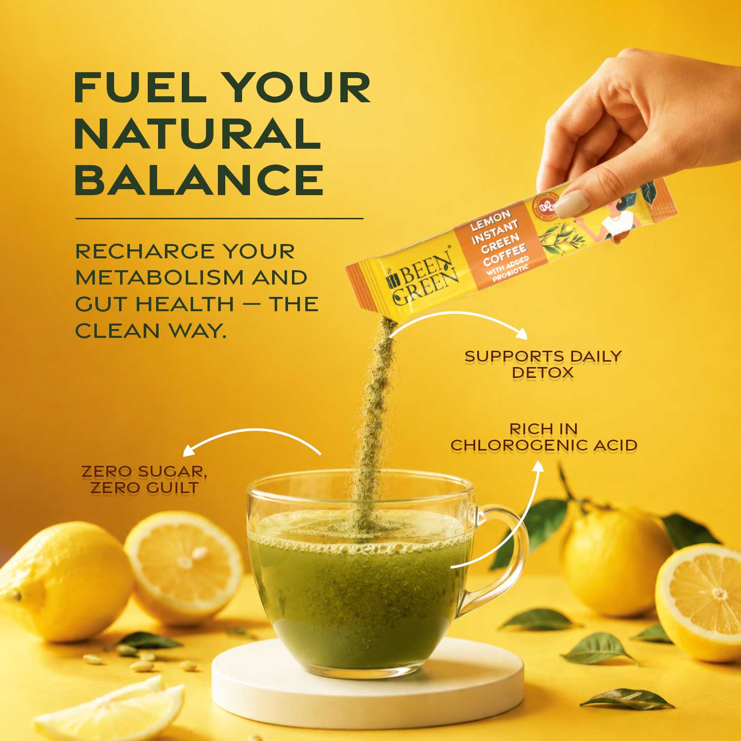 Lemon Instant Green Coffee