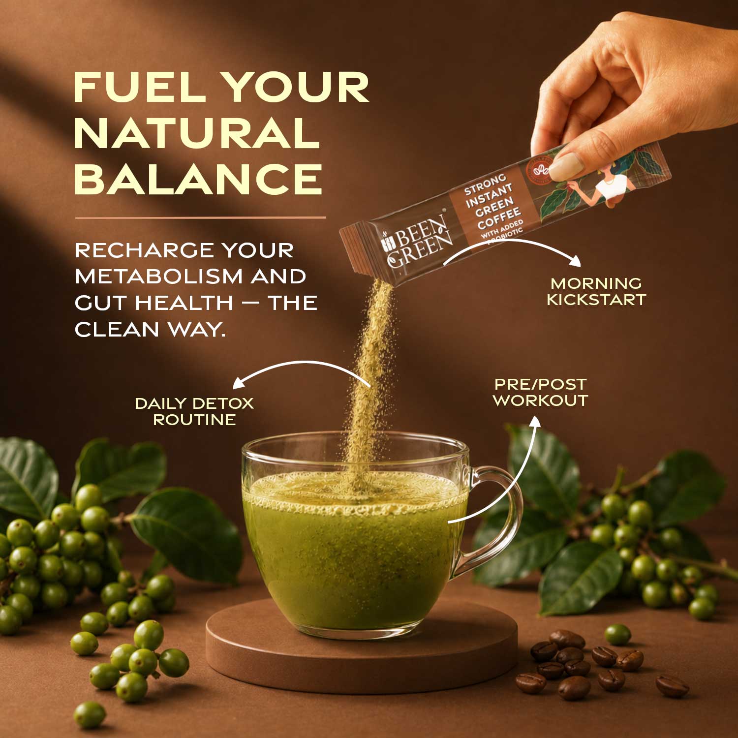 Strong Instant Green Coffee