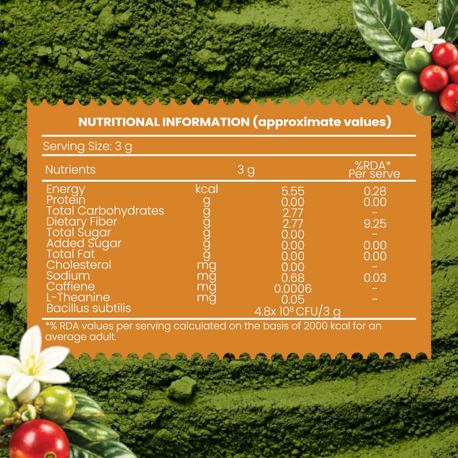 Lemon Instant Green Coffee