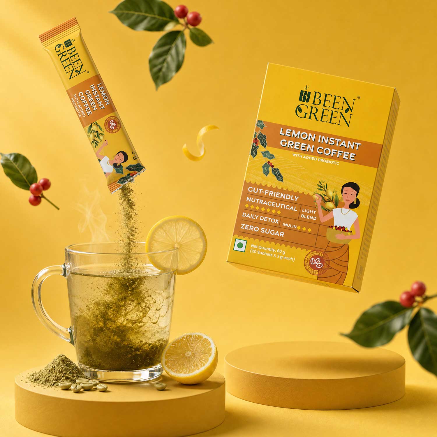 Lemon Instant Green Coffee