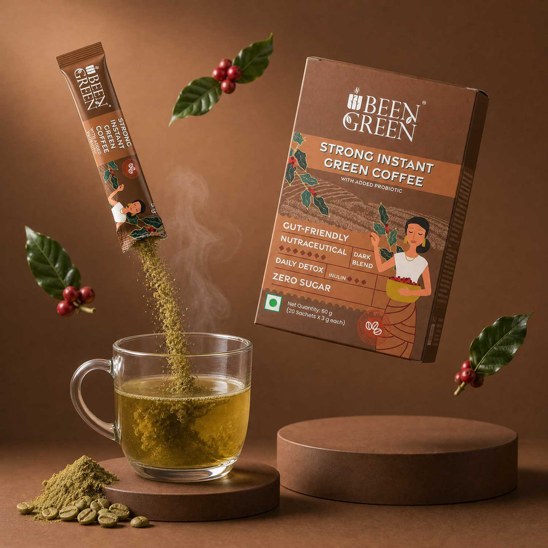Strong Instant Green Coffee
